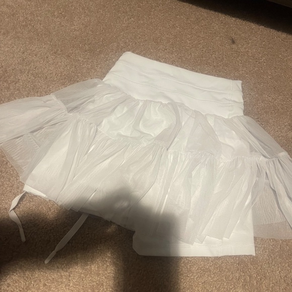 Popflex Pirouette Tennis Skort Skirt Cool White - Picture 6 of 6